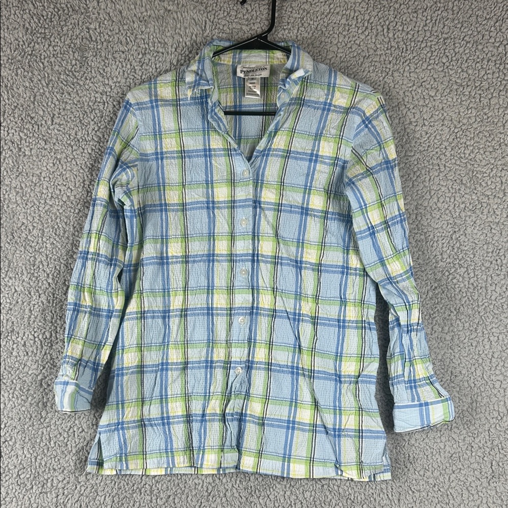 Pendleton Long Sleeve Collared Button Down Plaid … - image 1